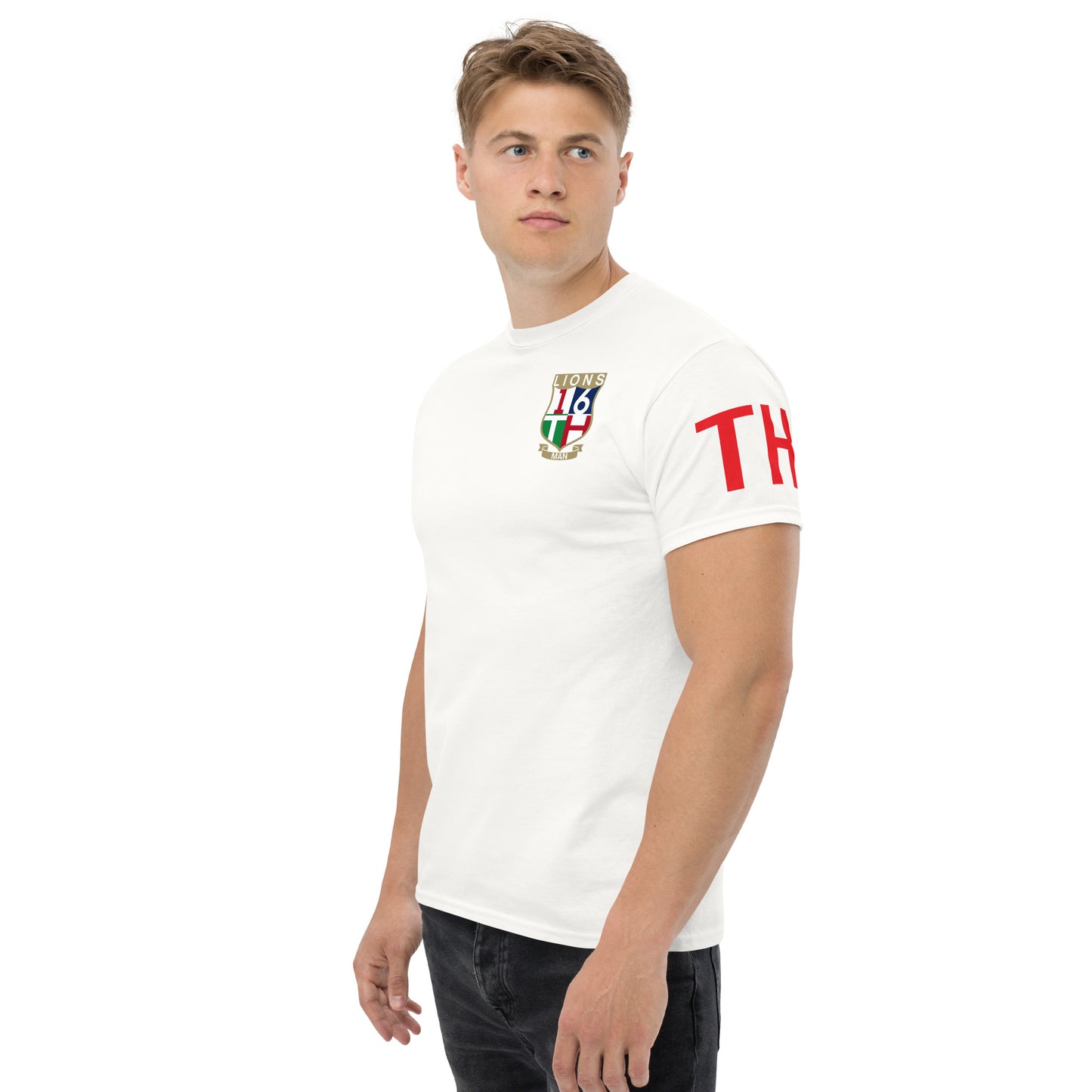 Lions Tour “16th Man” Rugby Fan Shirt Back Shield – White Edition