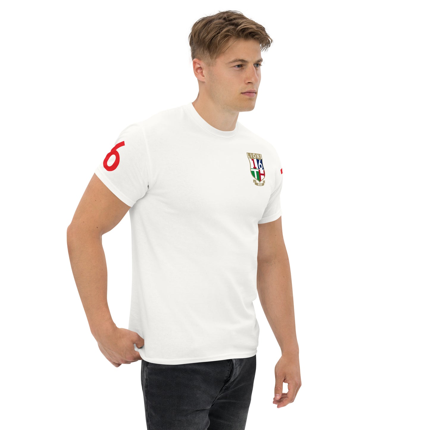 Lions Tour “16th Man” Rugby Fan Shirt Back Shield – White Edition