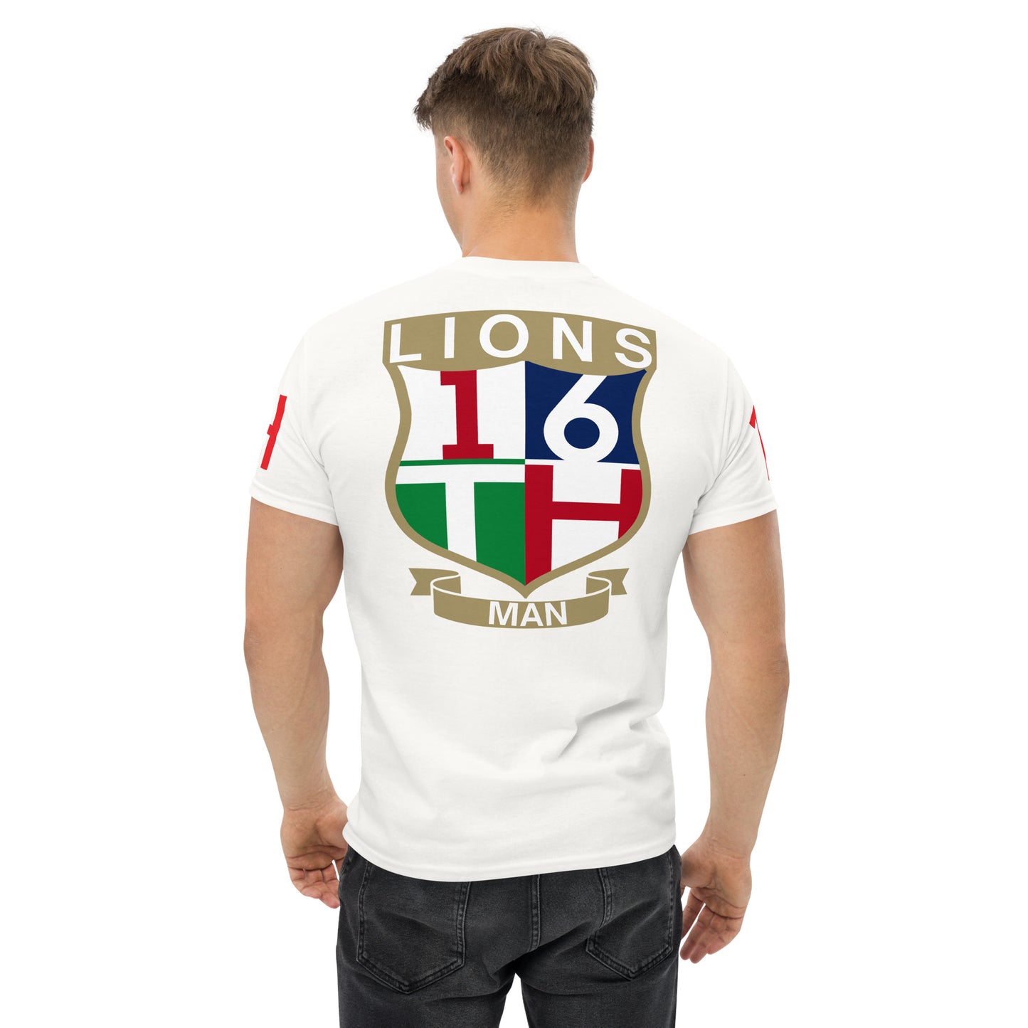 Lions Tour “16th Man” Rugby Fan Shirt Back Shield – White Edition