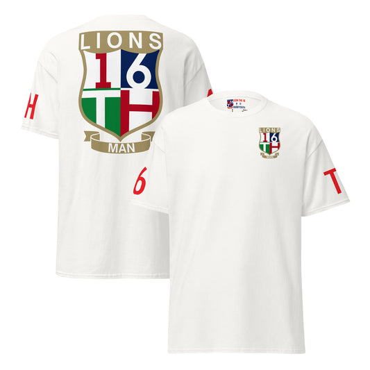 Lions Tour “16th Man” Rugby Fan Shirt Back Shield – White Edition