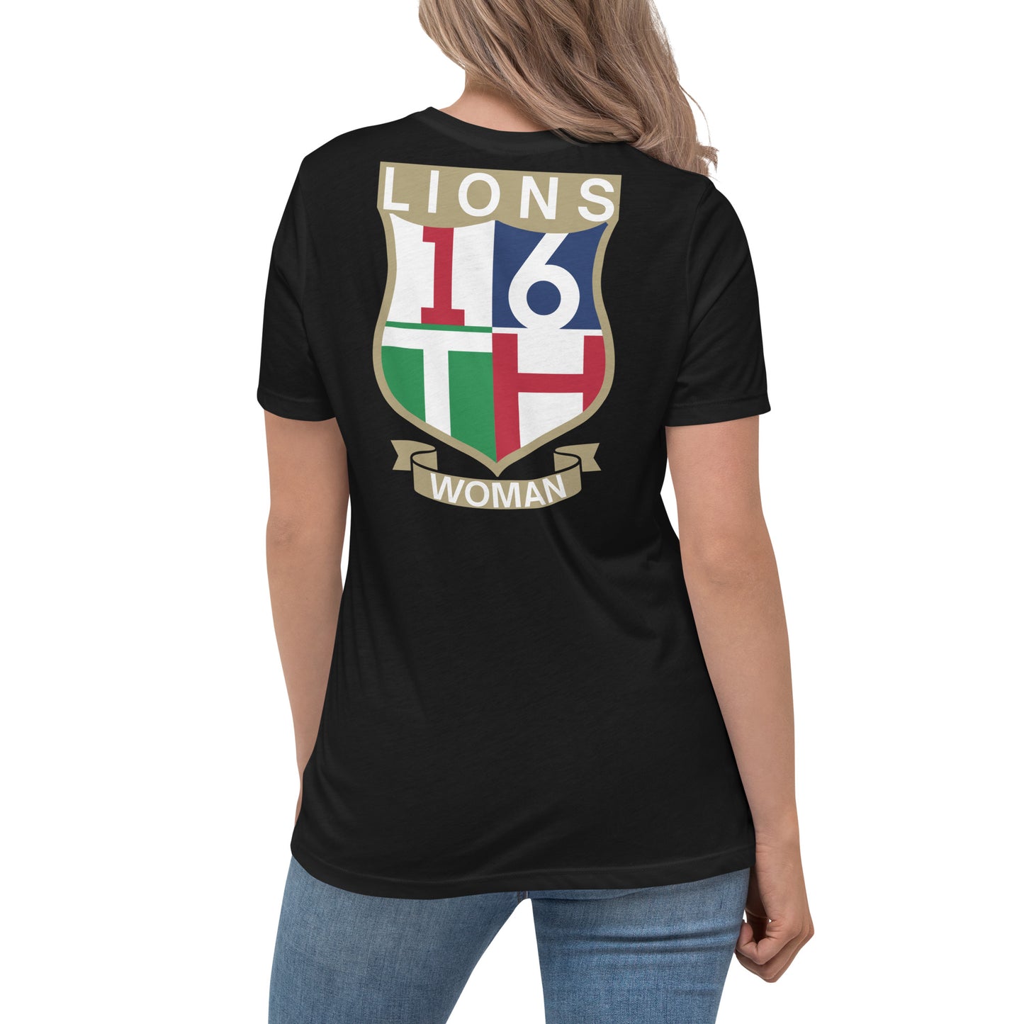 Lions Tour “16th Woman” Rugby Fan Shirt Back Shield – Black Edition Fitted
