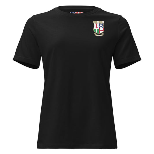 Lions Tour “16th Woman” Rugby Fan Shirt Back Shield – Black Edition Fitted